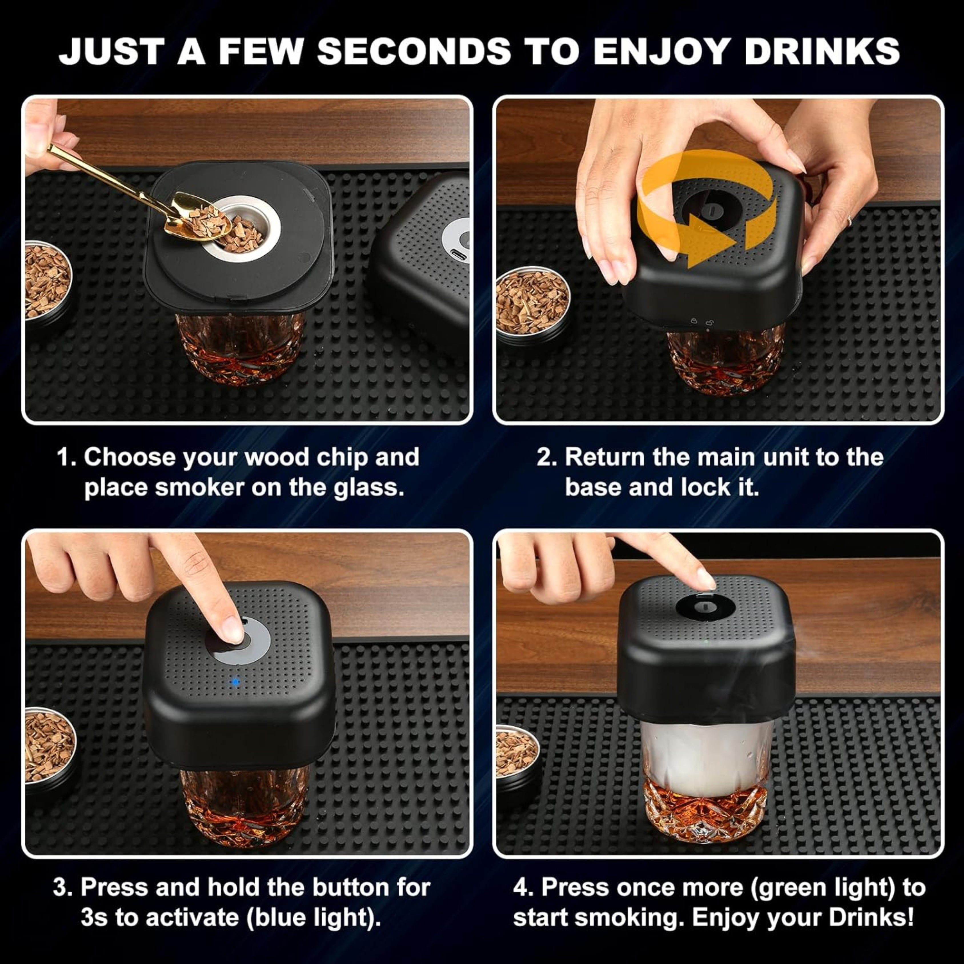 BARREL & EMBER™ ELECTRIC WHISKEY SMOKE KIT COMBO