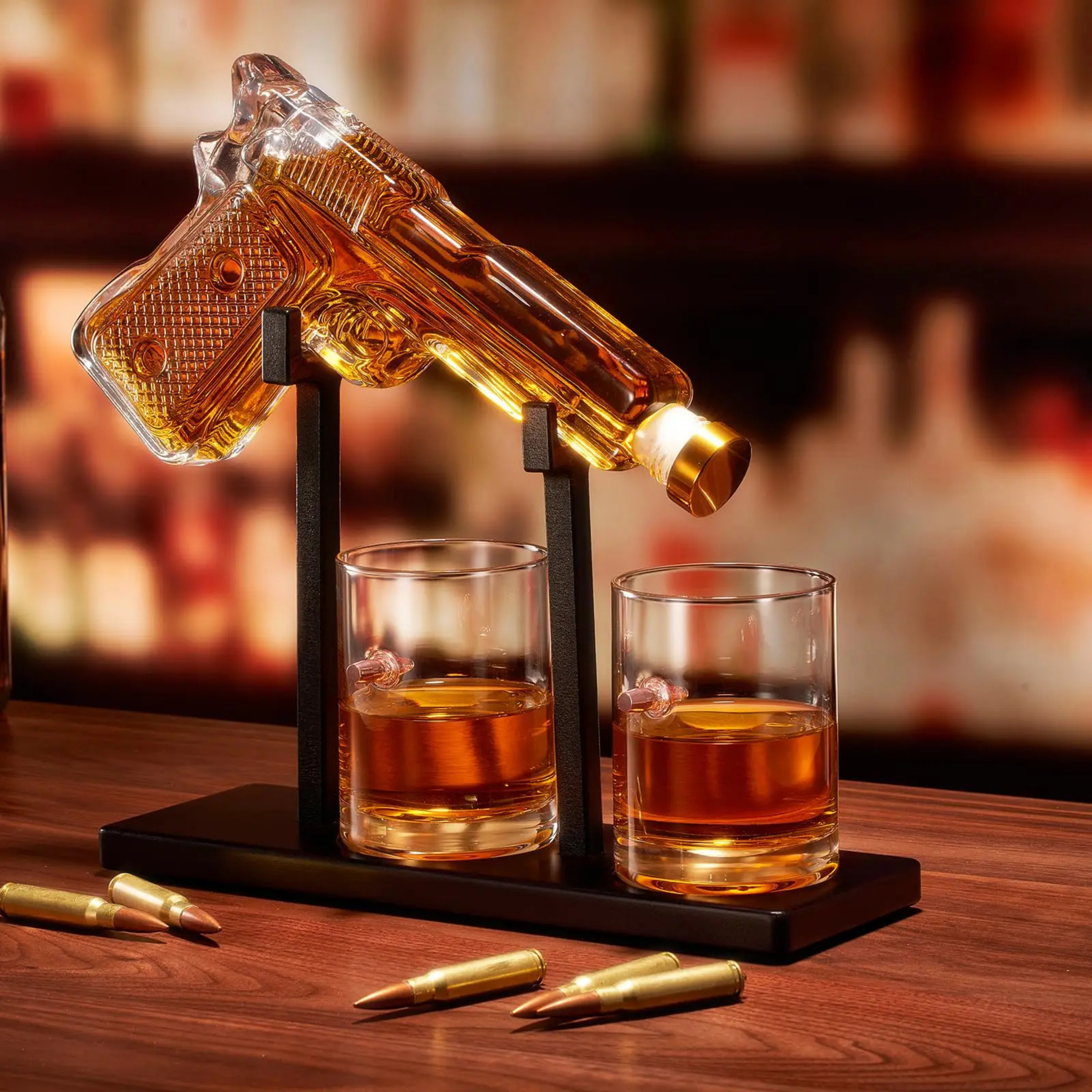 BARREL & EMBER™ WHISKEY GUN DECANTER SET