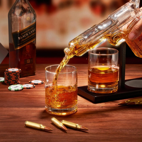 BARREL & EMBER™ WHISKEY GUN DECANTER SET
